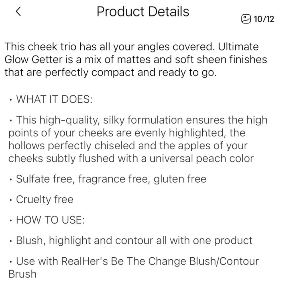RealHer Cheek Trio Palette - Pink, Gold, Brown